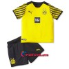 Virallinen Fanipaita + Shortsit BVB Borussia Dortmund Kotipelipaita 2021-22 - Lasten